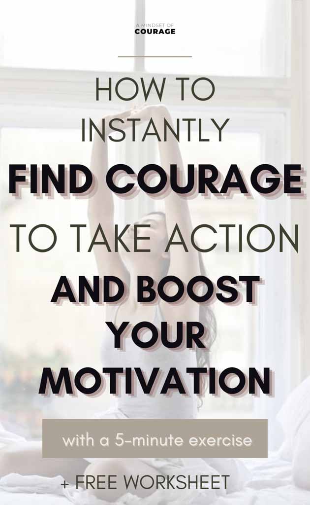 How to find the courage to take action pinterest cover