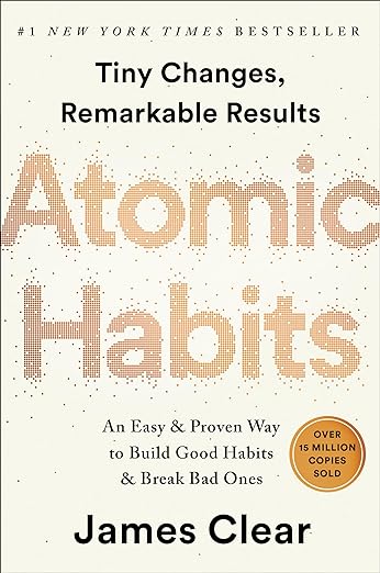 Book cover: atomic habits by james clear