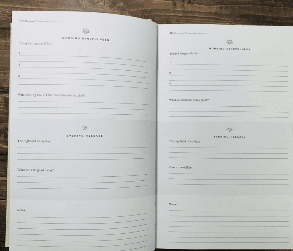 mindfulness daily journal prompts