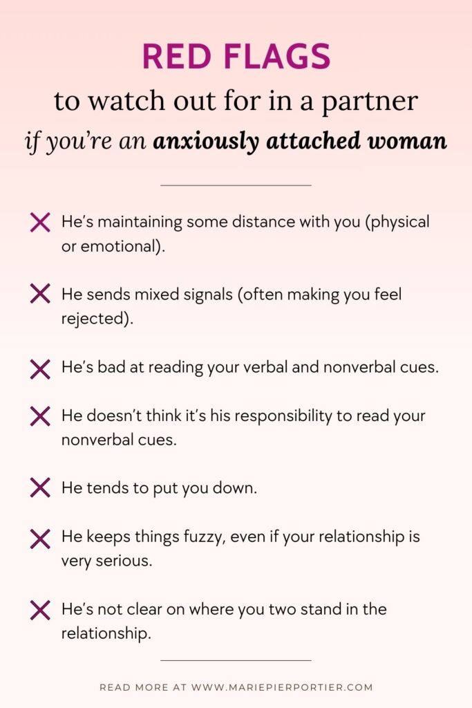 red flags in partner when you have an anxious attachment style